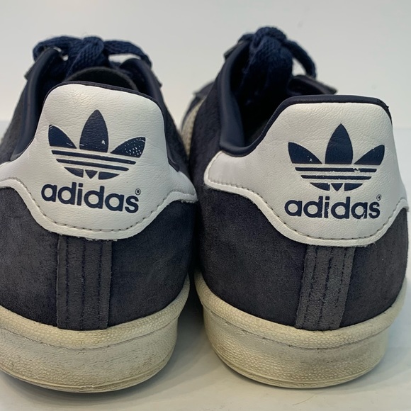 Vintage Adidas navy blue Suede and white leather mens size 9 - Picture 5 of 9